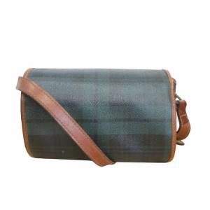 POLO RALPH LAUREN ヴィンテージ ブラックウォッチ ショルダーバッグ メッセンジャーバッグ クロスボディ PVC×レザー バックル チェック柄