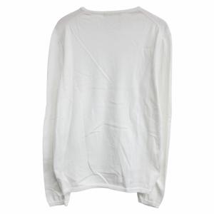 Cruciani 美品 コットン Vネックセーター ハイゲージ イタリア製 白 ホワイト 48 約Mサイズ 1223