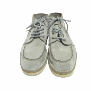 GUCCI アンクルハイスエードブーツ シェリーライン レザー Uチップ グレー系 54181 27cm相当