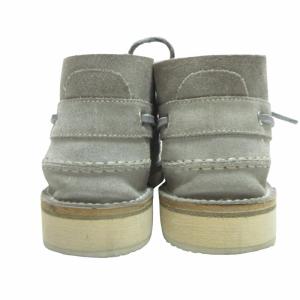 GUCCI アンクルハイスエードブーツ シェリーライン レザー Uチップ グレー系 54181 27cm相当