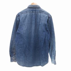 RALPH LAUREN ポロ カントリー デニムシャツ 長袖 BD ポニー刺繍 L インディゴブルー