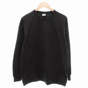 ×CHAMPION ロングスリーブTシャツ ロンT 長袖 ロゴ ワンポイント M 黒 ブラック