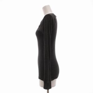 ENFOLD 美品 リブニット カットソー セーター 薄手 長袖 38 M グレー