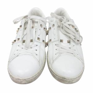 VALENTINO GARAVANI ロックスタッズ アンタイトルド カーフスキン スニーカー レザー 白 ホワイト IT40 25cm 5Y2S0931BHS_0BO