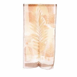 Salvatore Ferragamo 美品 ストール スカーフ 絹 シルク 総柄 シースルー 茶 ブラウン