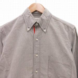 THOM BROWNE オックスフォードシャツ 長袖 ボタンダウン BD 1 S グレー