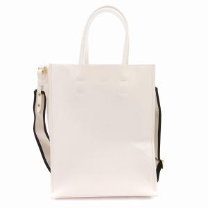 N°21 美品 2way トートバッグ ショルダーバッグ 斜め掛け ロゴ プリント 白 ホワイト