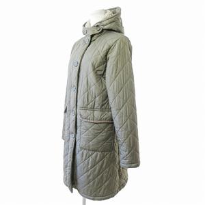 MACKINTOSH 美品 キルティング コート ジャケット ボア裏地 フーディ 38 カーキ 0131 IBO66