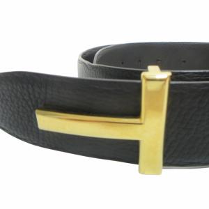 TOM FORD Tバックル リバーシブル レザー ベルト ブラック ブラウン 85