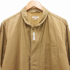 Engineered Garments USA製 ショップコート ジャケット ステンカラー 胸ポケット M ベージュ