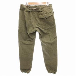 Engineered Garments USA製 ワークパンツ シンチバック ダブルニー ミリタリー S カーキ オリーブ