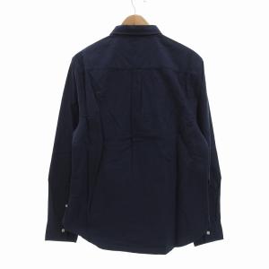 STUSSY オックスフォードシャツ ボタンダウン BD 長袖 マチ付き M 紺 ネイビー