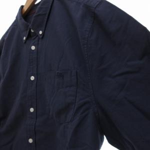 STUSSY オックスフォードシャツ ボタンダウン BD 長袖 マチ付き M 紺 ネイビー
