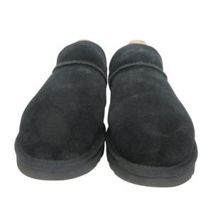 UGG australia 24年モデル 1108193 クラシックスエードスリッパ スリッポン ミュール ムートン 黒 ブラック US7 24cm