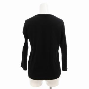 L'Appartement ニットソー カットソー クルーネック 長袖 黒 ブラック