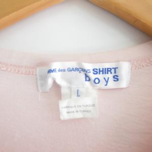 COMME des GARCONS SHIRT boys Tシャツ カットソー アップリケ 半袖 ピンク L