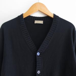 Cruciani ウールハイゲージ カーディガン ニット セーター 紺 ネイビー 46 S相当 IBO68