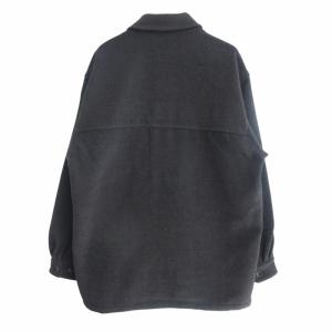 UNITED ARROWS タグ付 テックメルトンワイドシャツジャケット ブルゾン チャコール S 672-3212205 IBO68