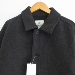 UNITED ARROWS タグ付 テックメルトンワイドシャツジャケット ブルゾン チャコール S 672-3212205 IBO68