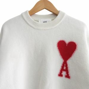 AMI Alexandre Mattiussi 24AW パーマネントコレクション ニット メリノウール ホワイト S UKS002.018