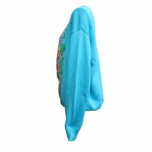 MSGM Flower Crewneck Knit フラワー柄 ニット セーター プルオーバー オーバーサイズ ロゴ 水色 ブルー Mサイズ