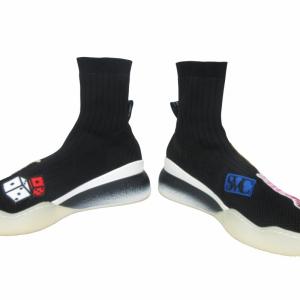 STELLA McCARTNEY ループ メッシュソックススニーカー ブーツ ワッペン 黒 ブラック 22cm相当 IBO68