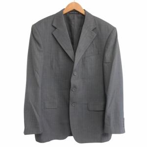 GIORGIO ARMANI シングルスーツ セットアップ 3B 総裏 チェック柄 フォーマル グレー 50 約L