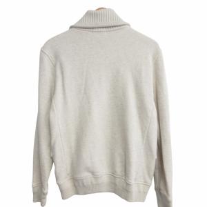 BURBERRY BLACK LABEL スウェットブルゾン カーディガン ハイネック ホース刺繍 アイボリー 2 IBO68 0316