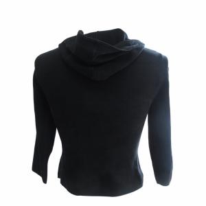 FOXEY BOUTIQUE ダブルジップパーカー フーディ シルク 20104 黒 ブラック F IBO68