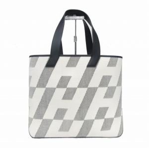 HERMES Hアンビエ GM トートバッグ U刻印 22年製 トワルアッシュ ヴォースイフト エクリュ ブラック