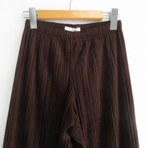 PLEATS PLEASE ISSEY MIYAKE イッセイミヤケ ISSEY MIYAKE ベロア パンツ スラックス 茶 ブラウン F