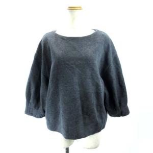 タックカットソー ボリュームスリーブ ダークグレー
