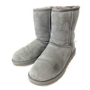 ムートンブーツ クラシックショート ラムスキン グレー 5825 W9 約27cm IBS91
