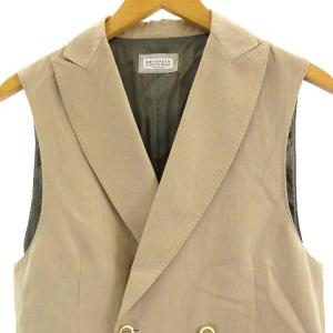 BRUNELLO CUCINELLI ダブルベスト ジレ ヘリンボーン ベージュ 