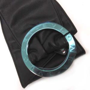 BVLGARI ベルト レザーロゴマーク ブラック
