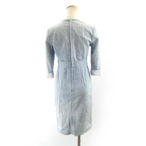 Diagram GRACE CONTINENTAL デニムワンピース ひざ丈 半袖 ライトブルー 34 S IBO3