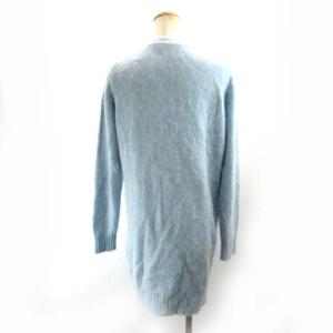 Diagram GRACE CONTINENTAL アンゴラニット ふわふわロングカーディガン ライトブルー 36 約S IBO3
