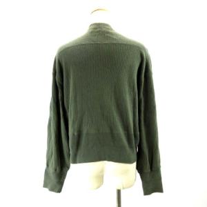 Shinzone コットンミリタリーリブカーディガン オリーブ カーキグリーン F