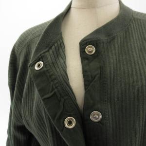 Shinzone コットンミリタリーリブカーディガン オリーブ カーキグリーン F