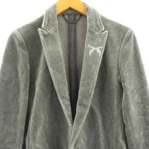 roar テーラードジャケット ベロア ラインストーン 2丁拳銃 1 S グレー