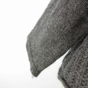 Leilian アルパカ混 ニットカーディガン ダークグレー 9 M