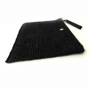 HELEN KAMINSKI クラッチバッグ ラフィア ポーチ ブラック