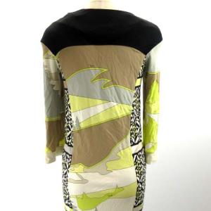 Emilio Pucci ワンピース ひざ丈 5分袖 レーヨン 総柄