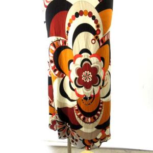 Emilio Pucci シルクワンピース ロング丈 ノースリーブ 総柄
