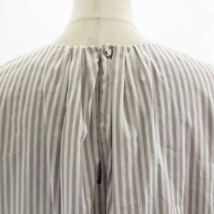 Cruciani フレアワンピース ノースリーブ コットン シルク ストライプ