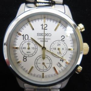 腕時計 クロノグラフ 100M クオーツ シルバー ステンレススチール 6T63-00A0