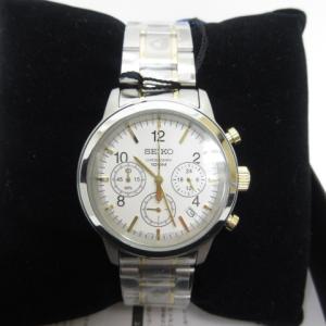 SEIKO 腕時計 クロノグラフ 100M クオーツ シルバー ステンレススチール 6T63-00A0