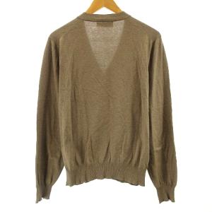 BRUNELLO CUCINELLI コットンカーディガン 長袖 イタリア製 茶 ブラウン 46 IBO7