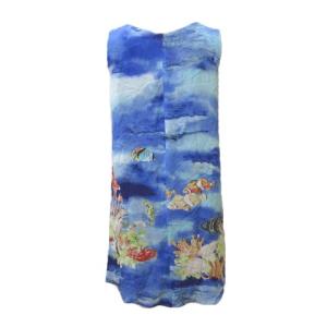 GRACE CONTINENTAL ひざ丈マリン柄ワンピース  ブルー