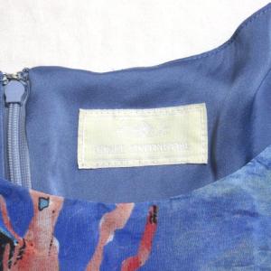 GRACE CONTINENTAL ひざ丈マリン柄ワンピース  ブルー